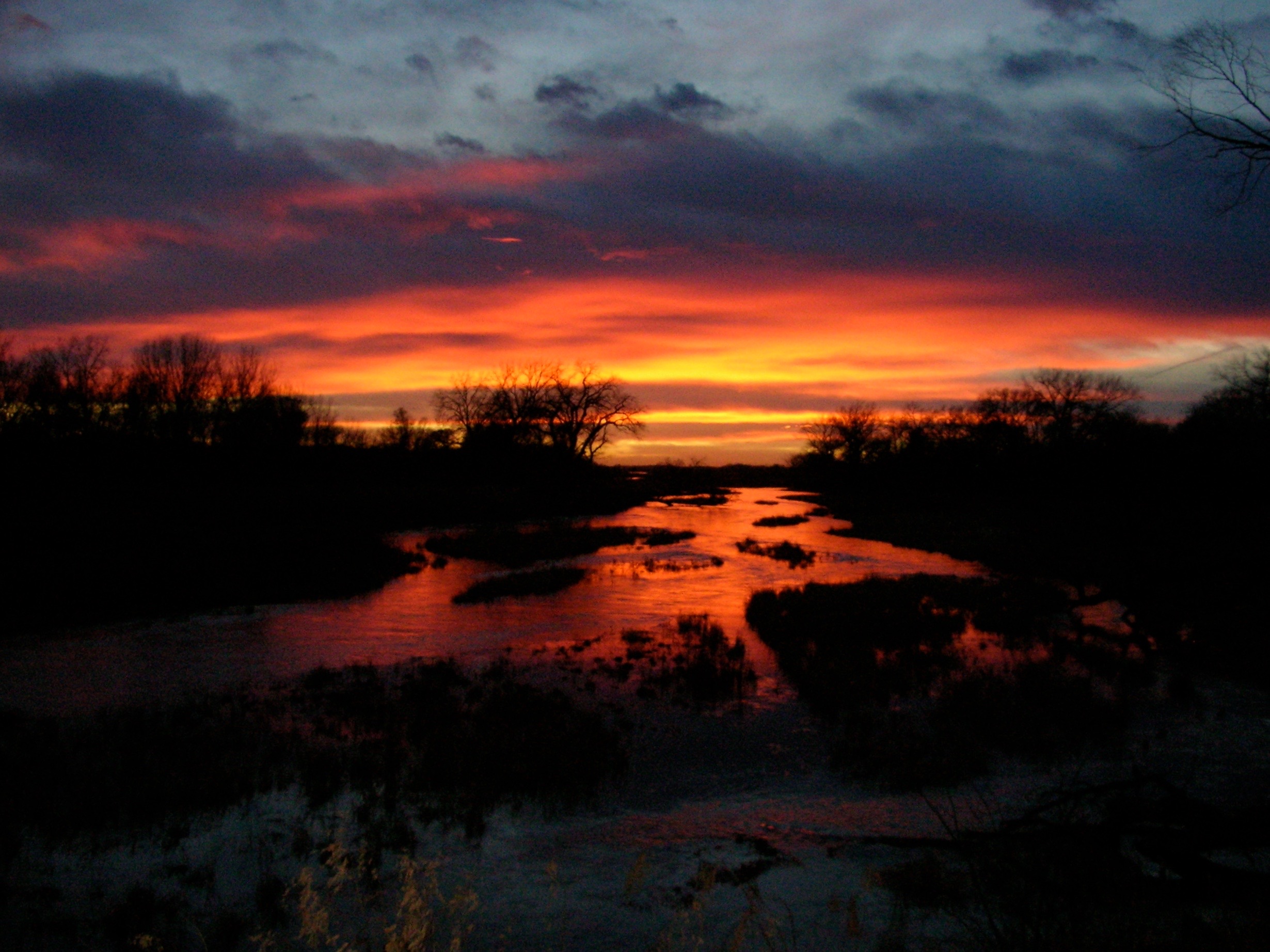 Platte River near Alda, Nebraska at sunset. | U.S. Geological Survey